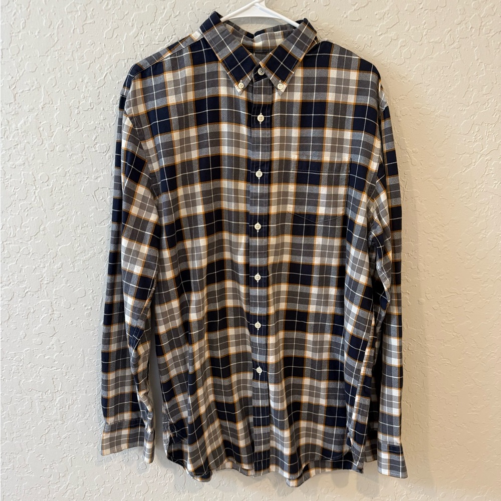 L.L.Bean Signature Men's Plaid Button-Down Shirt Size Large Tall
